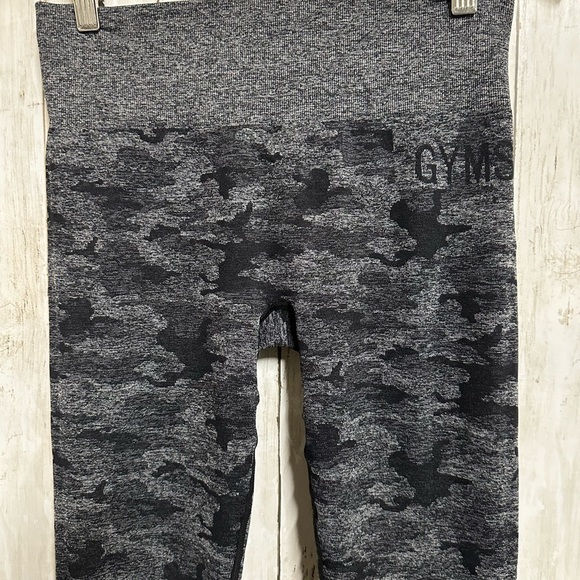 Gymsharck Camo Black Seamless Leggings Size L - Picture 4 of 8